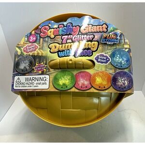 Fun Storm Squeeze Ball Unisex 7in Multicolor New Glitter Dumpling Squishy Toy